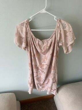 Charlotte Russe Blush Pink Lace Mini Dress